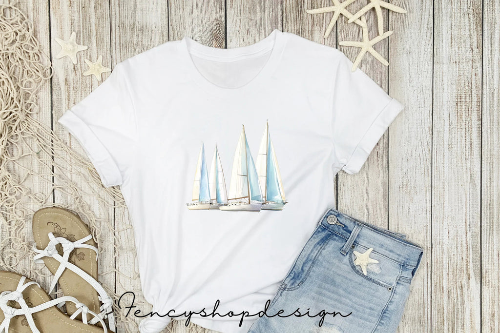 Sailboat Nautical Clipart Bundle
