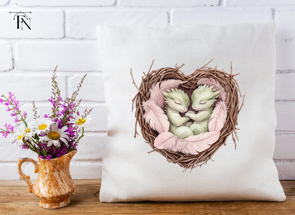 Cute Baby Dragon Nests Clipart Bundle