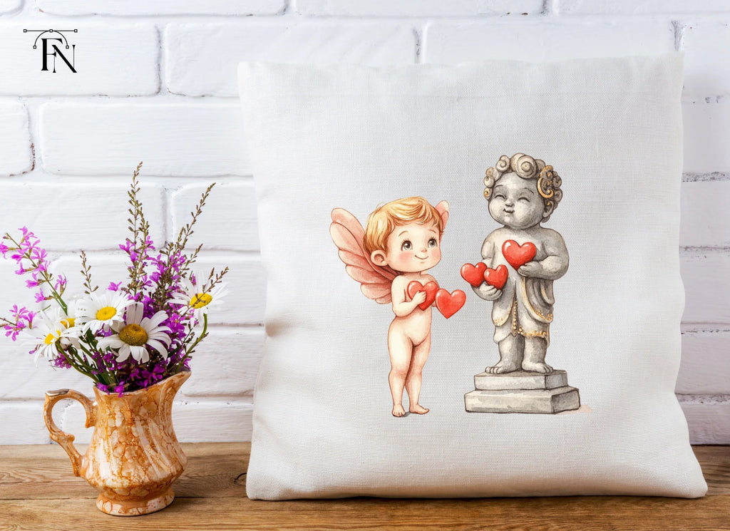 Cupid and Stone Statue Love Clipart Bundle