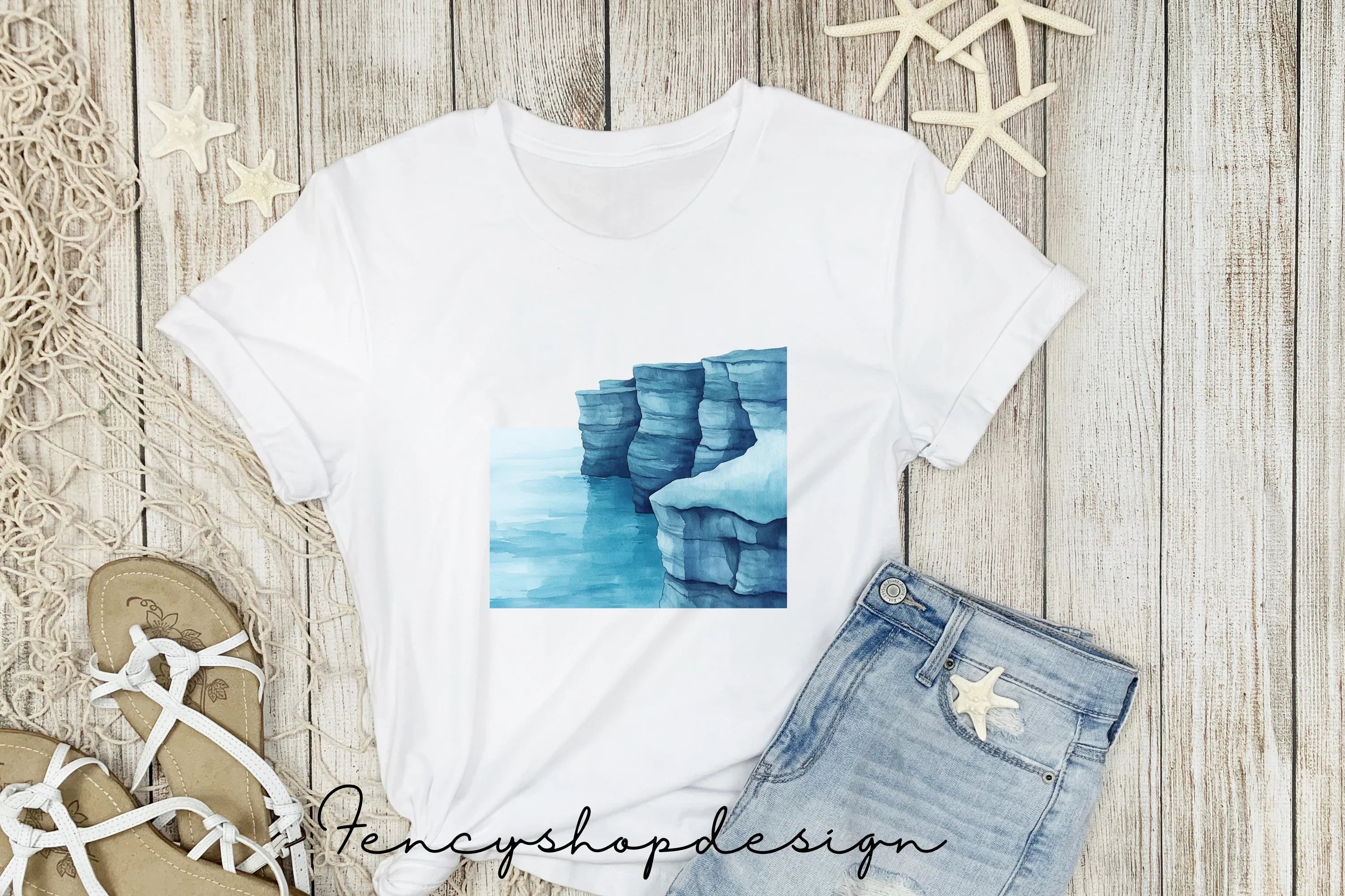 Ocean Cliffs Clipart Bundle