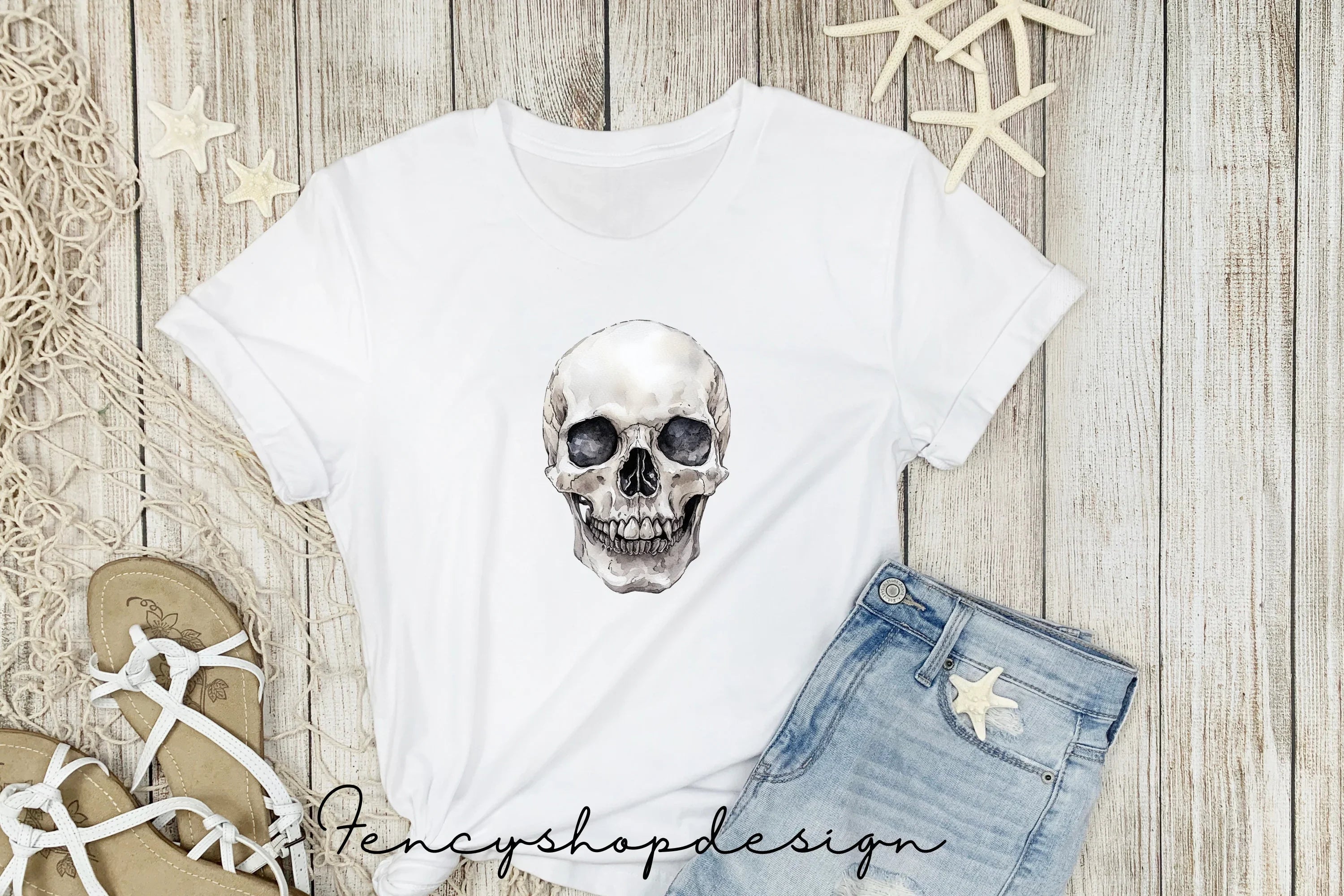 Realistic Skull Clipart Bundle