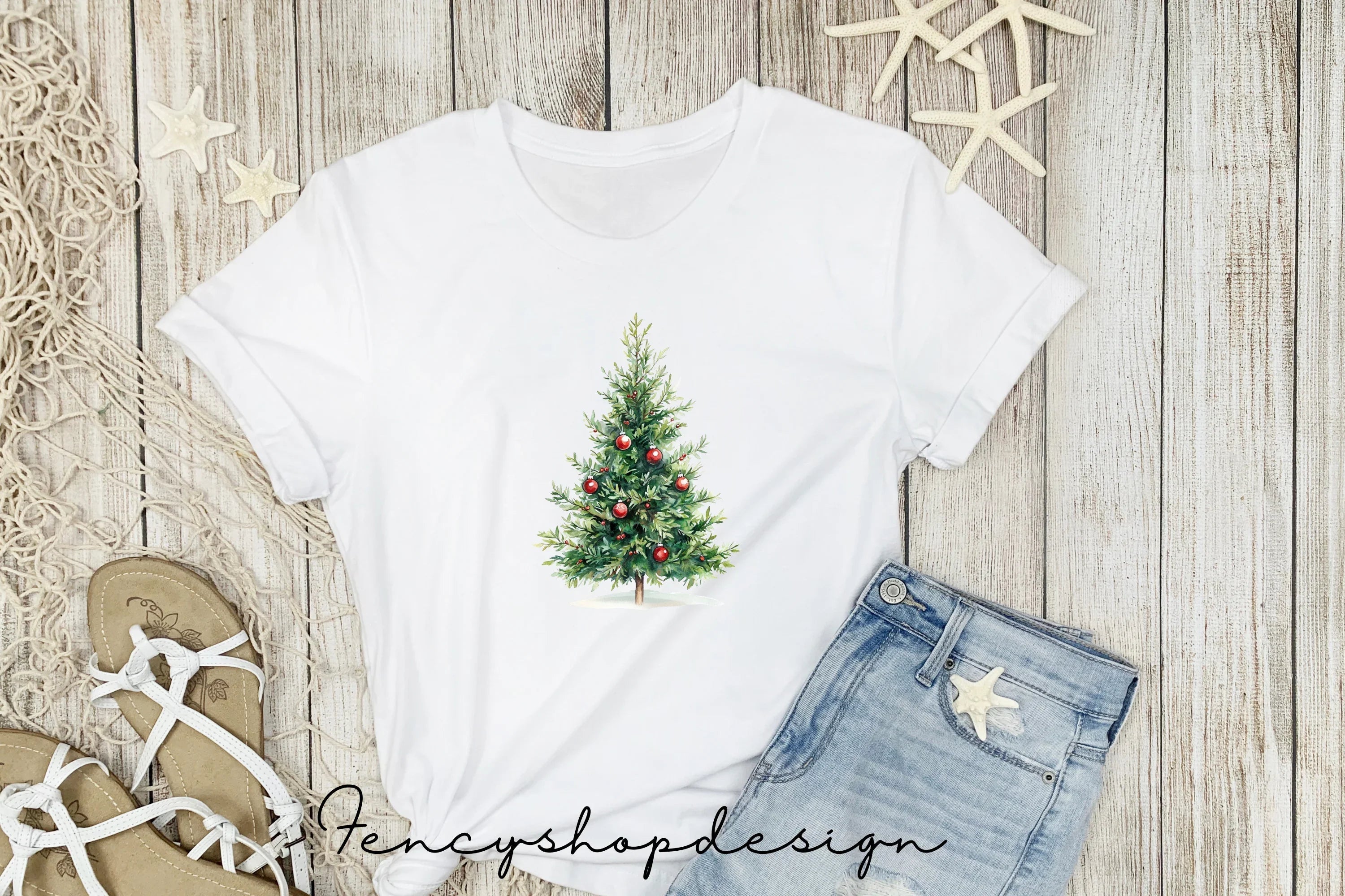 Festive Christmas Tree Clipart Bundle
