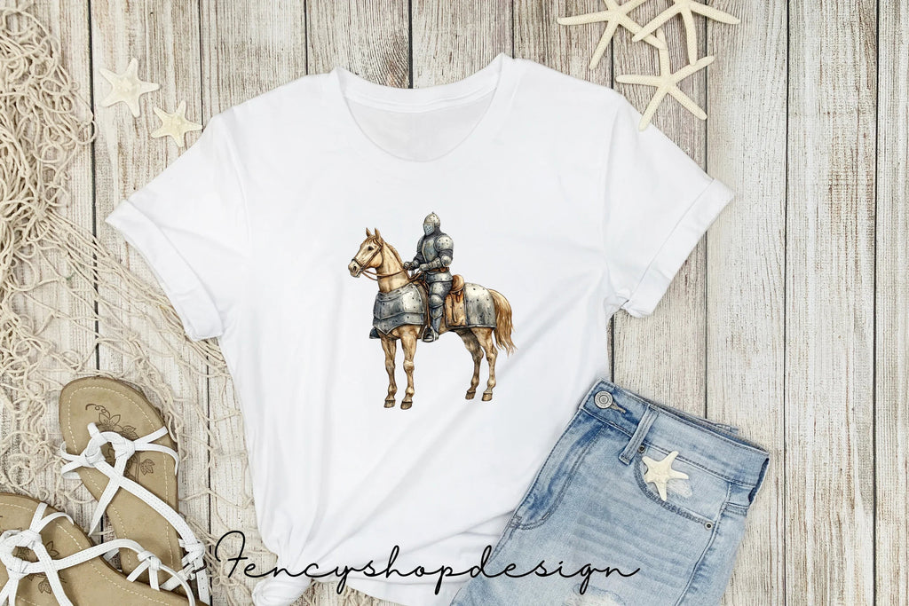 Medieval Knight on Horseback Clipart Bundle