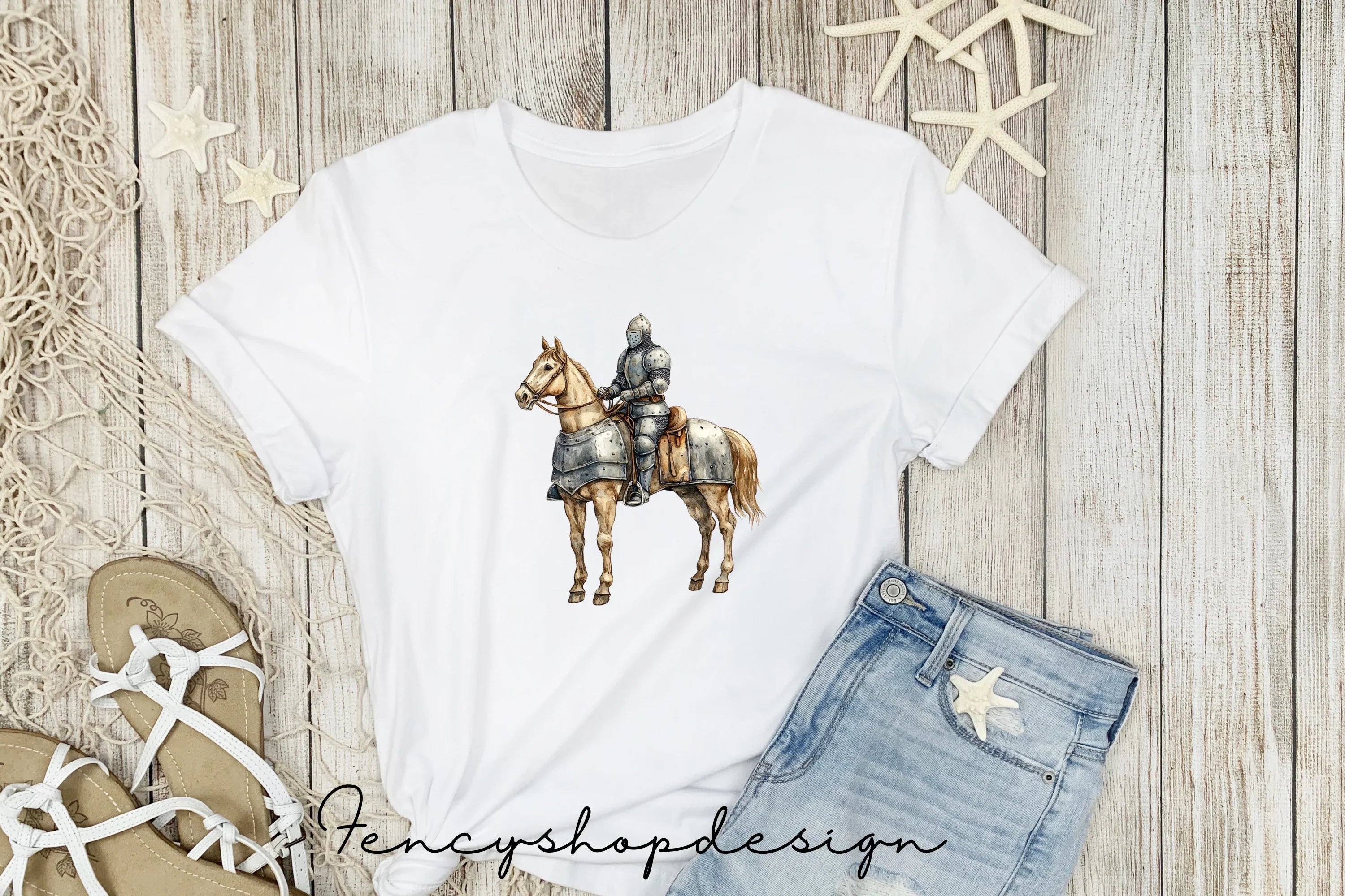 Medieval Knight on Horseback Clipart Bundle