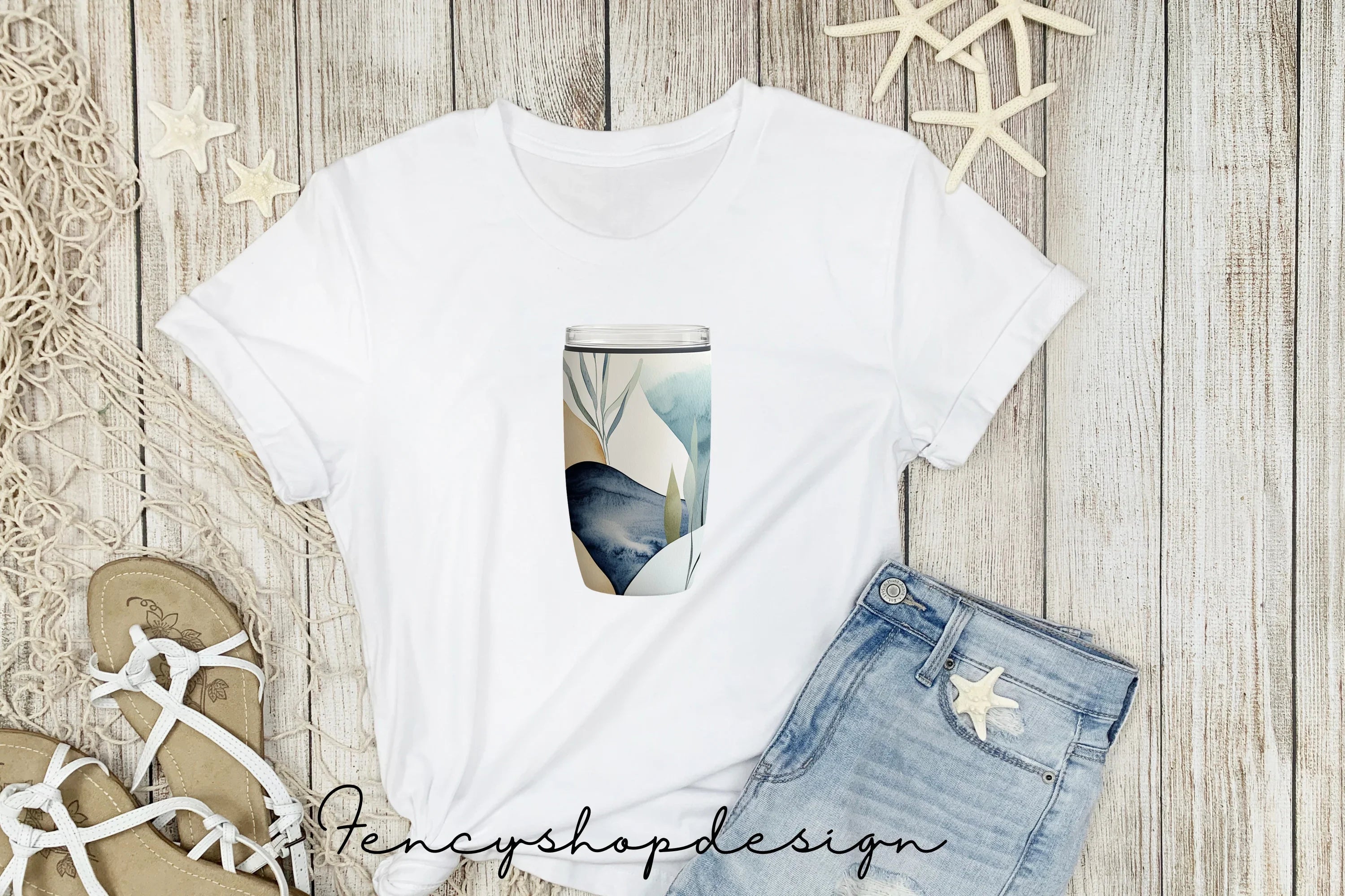 Abstract Boho Tumbler Clipart Bundle