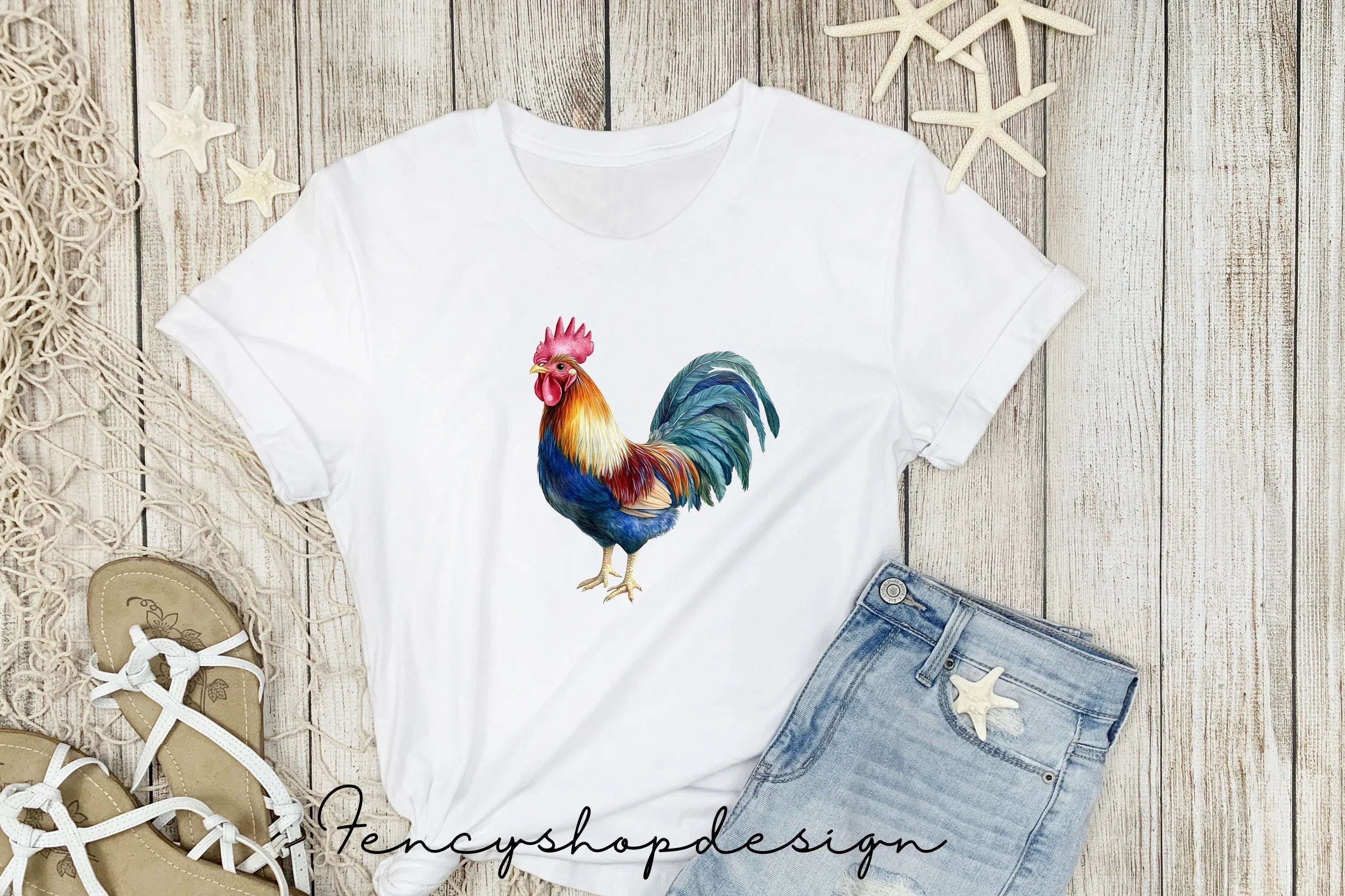 Vibrant Rooster Clipart Bundle