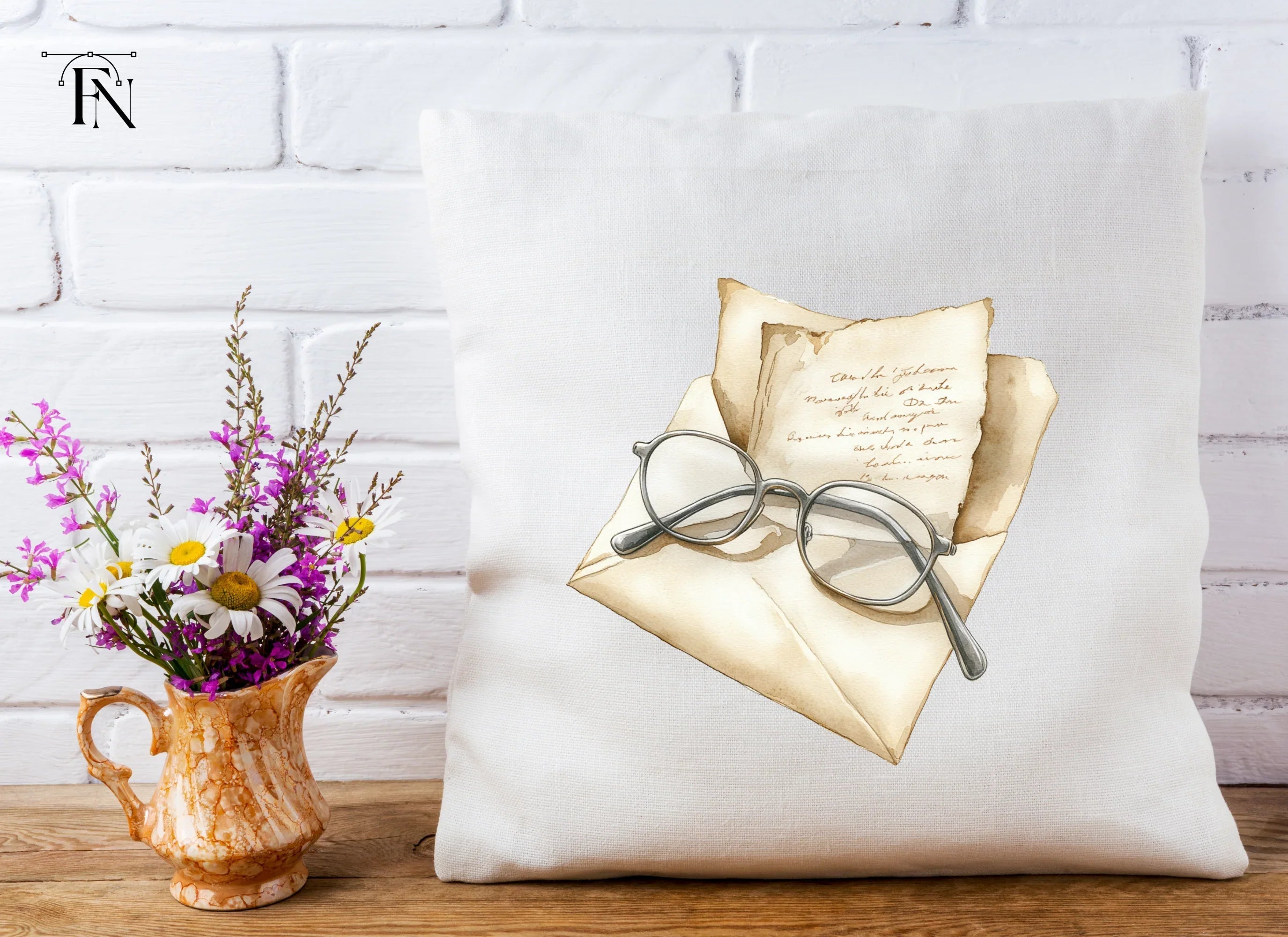 Vintage Letters and Glasses Clipart Bundle