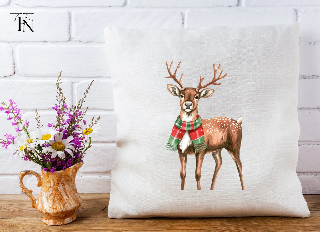 Christmas Reindeer with Scarves Clipart Bundle