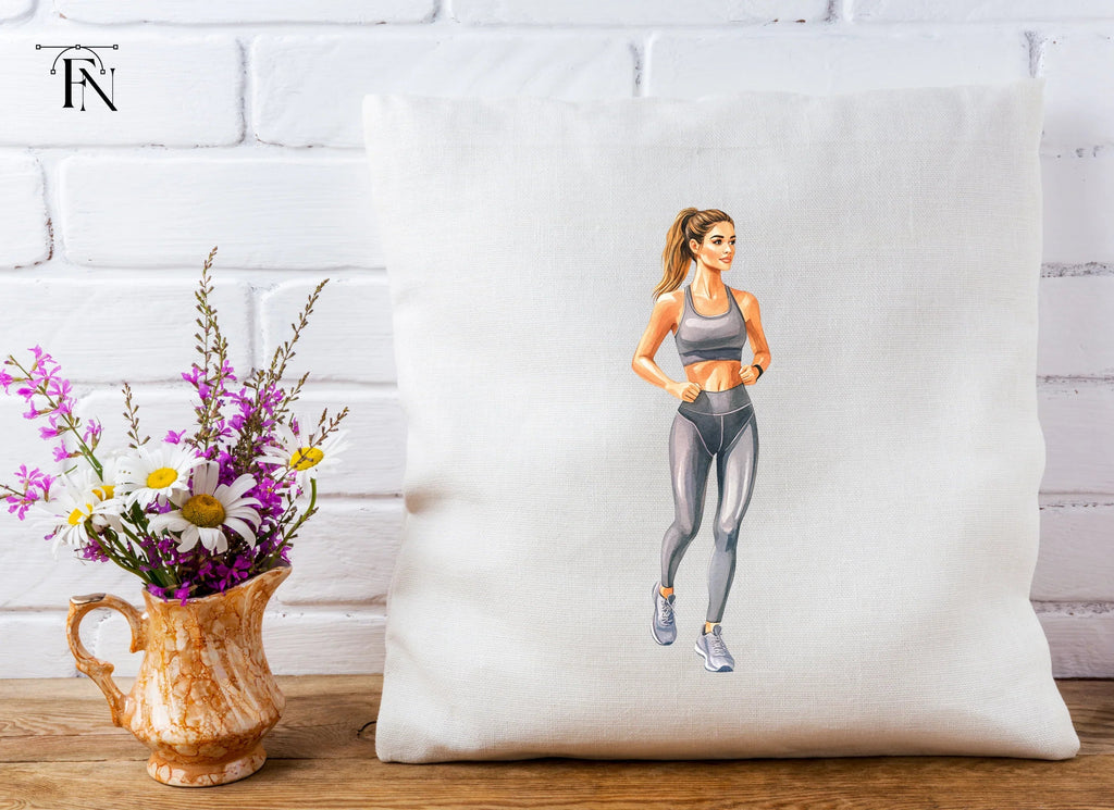 Female Runner Athletic Woman Clipart Bundle