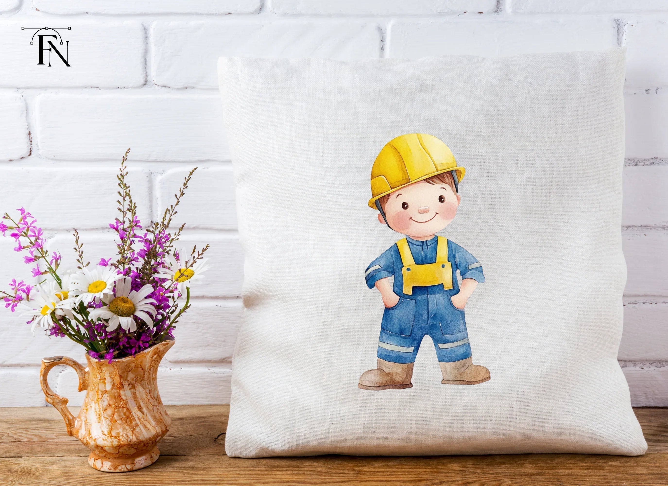 Cute Construction Worker Clipart Bundle