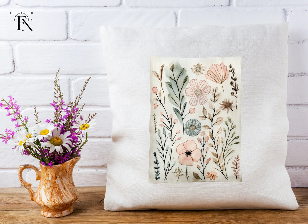 Elegant Embroidered Floral Clipart Bundle