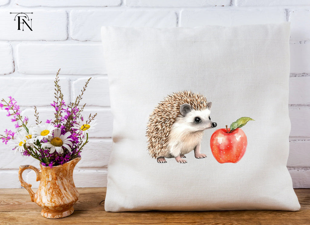 Hedgehog and Apple Clipart Bundle