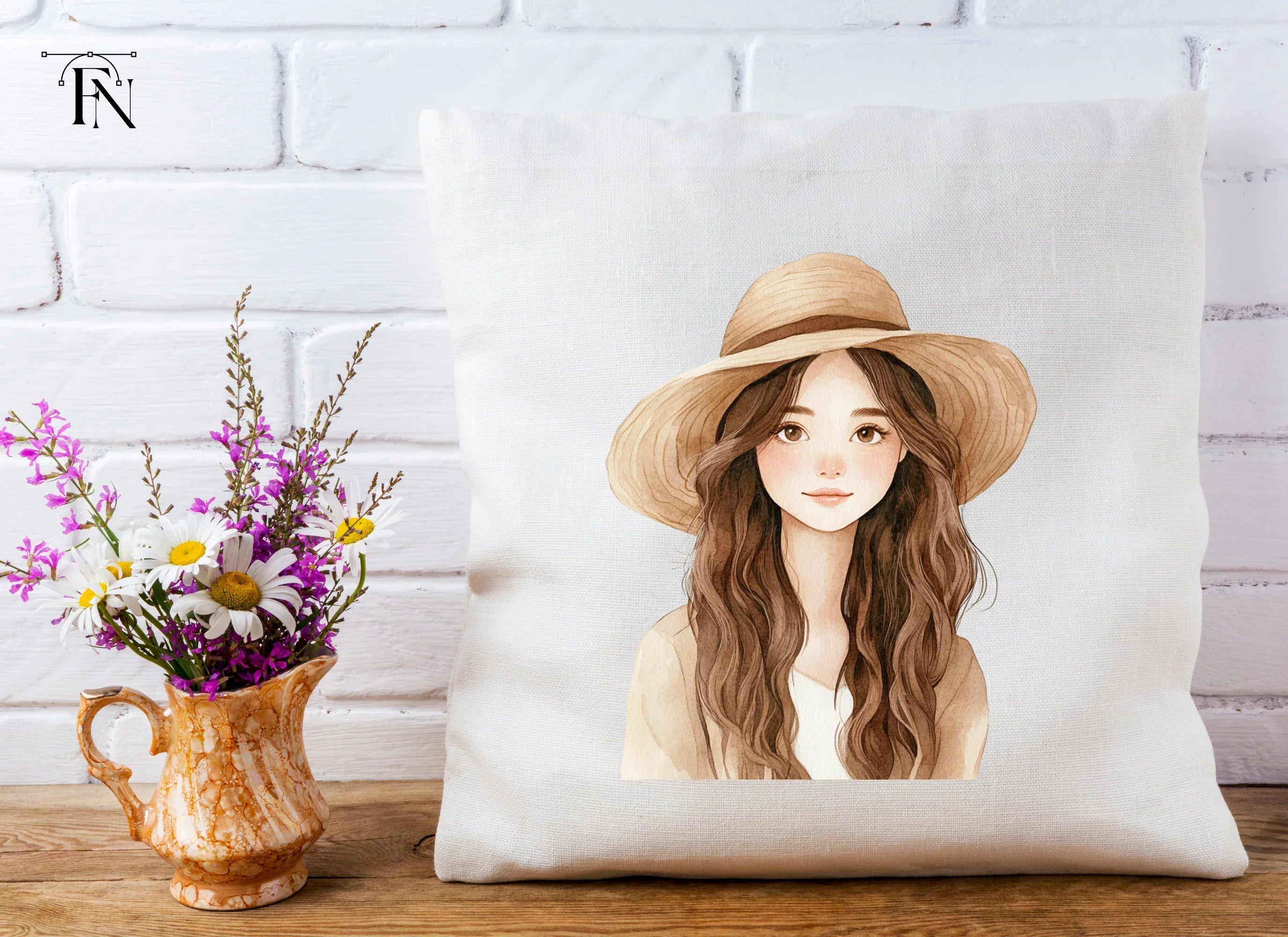 Girl With Sun Hat Clipart Bundle