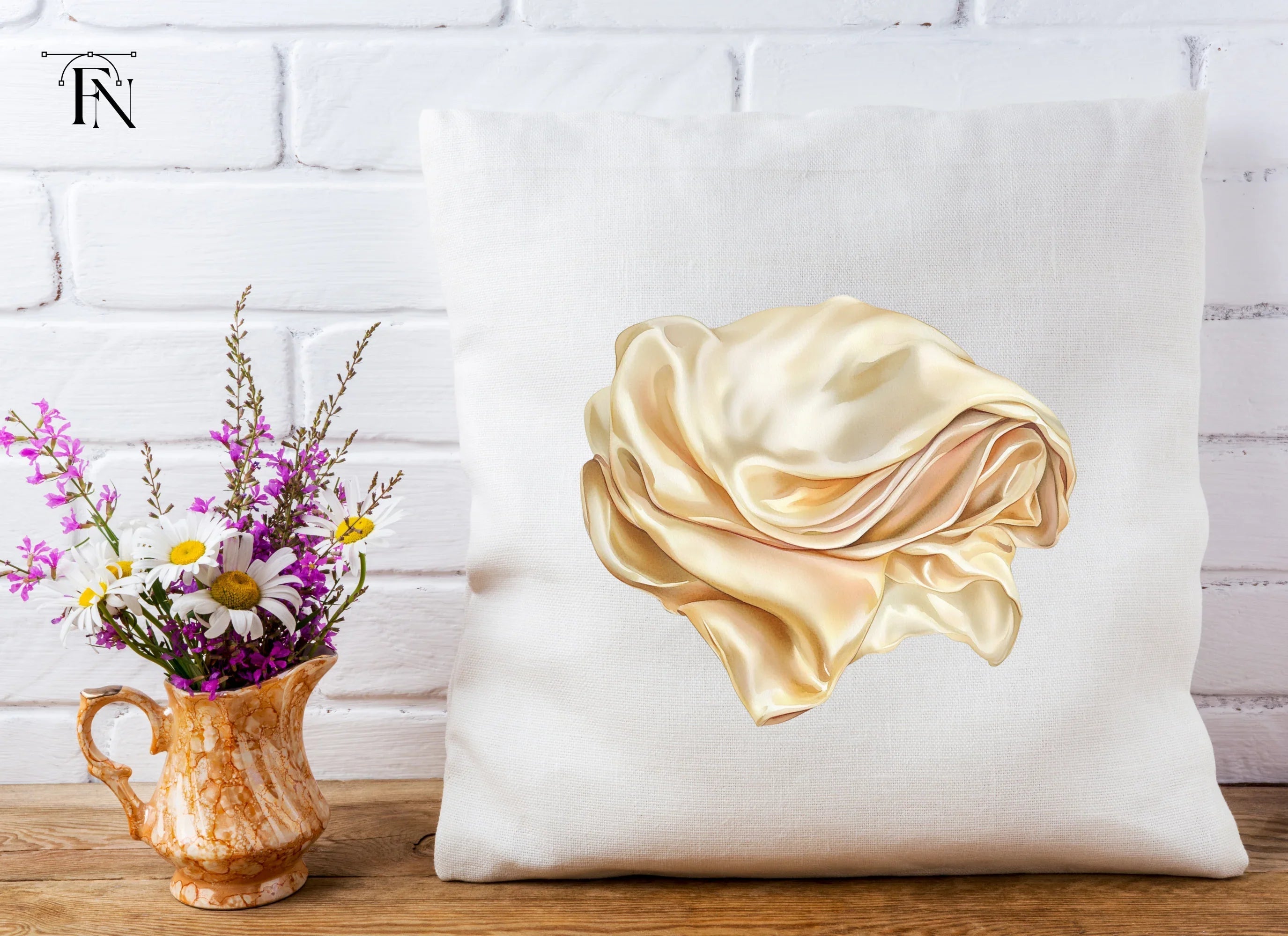 Elegant Flowing Silk Fabric Clipart Bundle