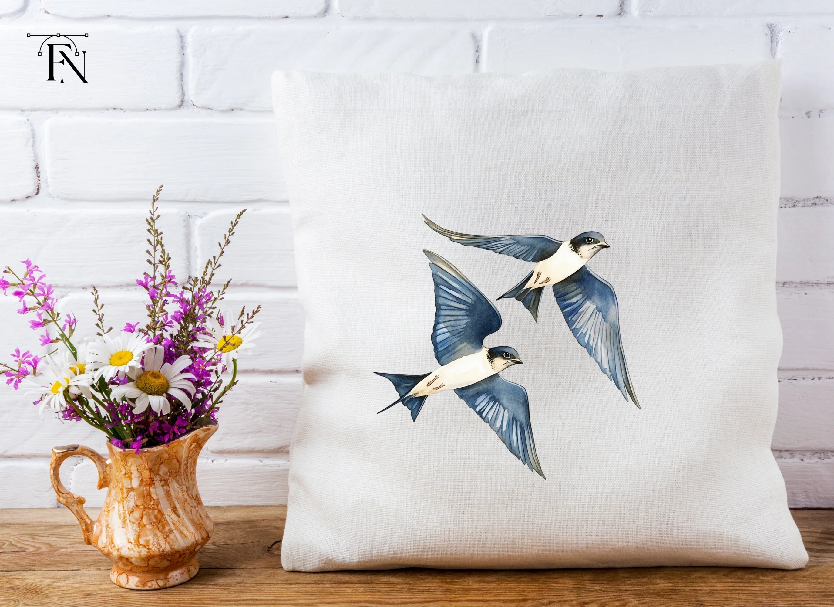 Flying Swallow Birds Clipart Bundle