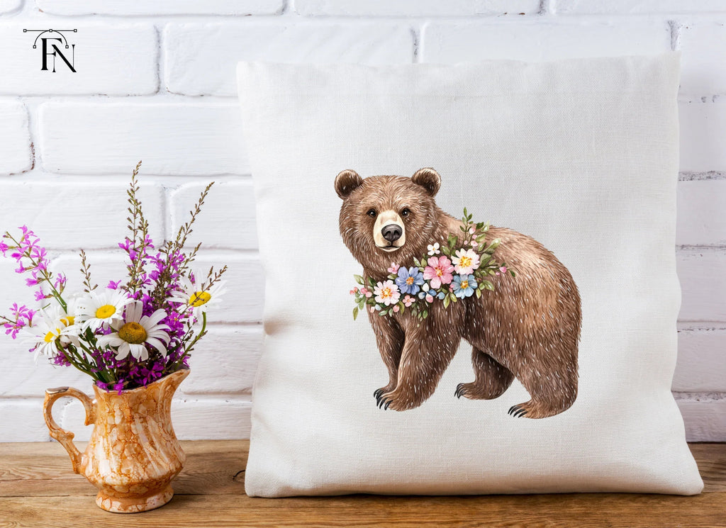Floral Bear Clipart Bundle