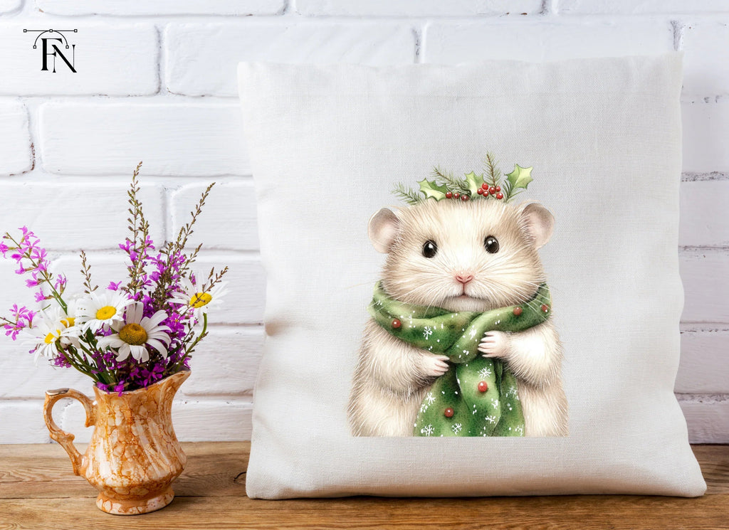 Festive Hamster Christmas Clipart Bundle