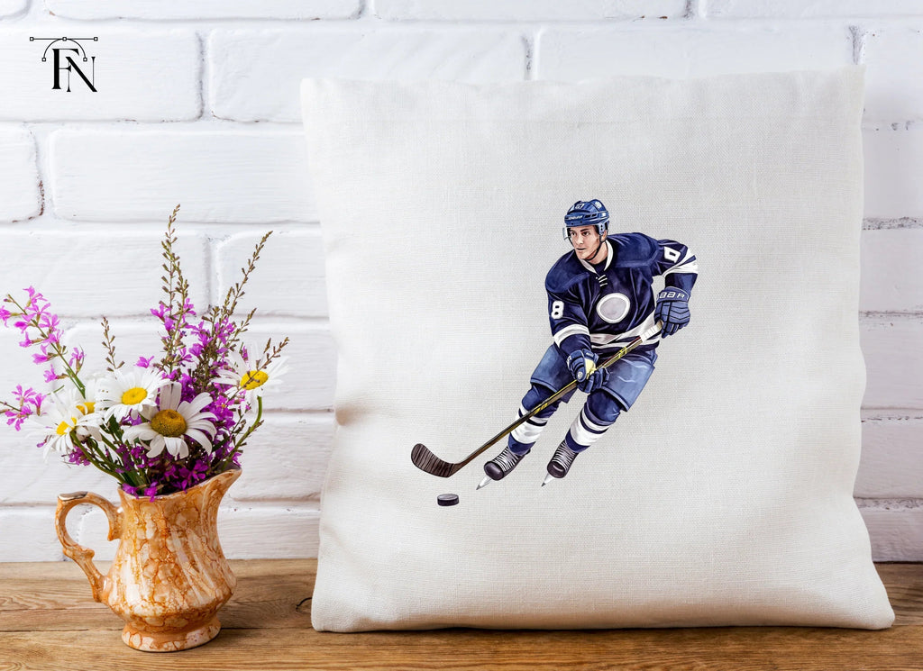 Dynamic Blue Hockey Players Clipart Bundle