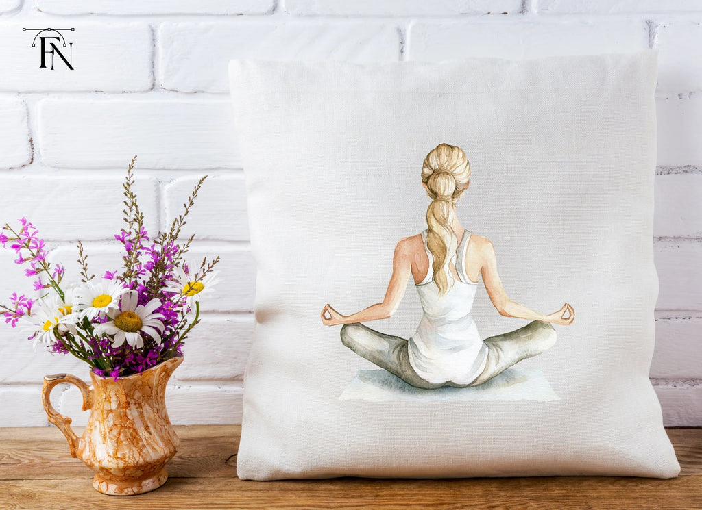 Serene Yoga Woman Pose Clipart Bundle