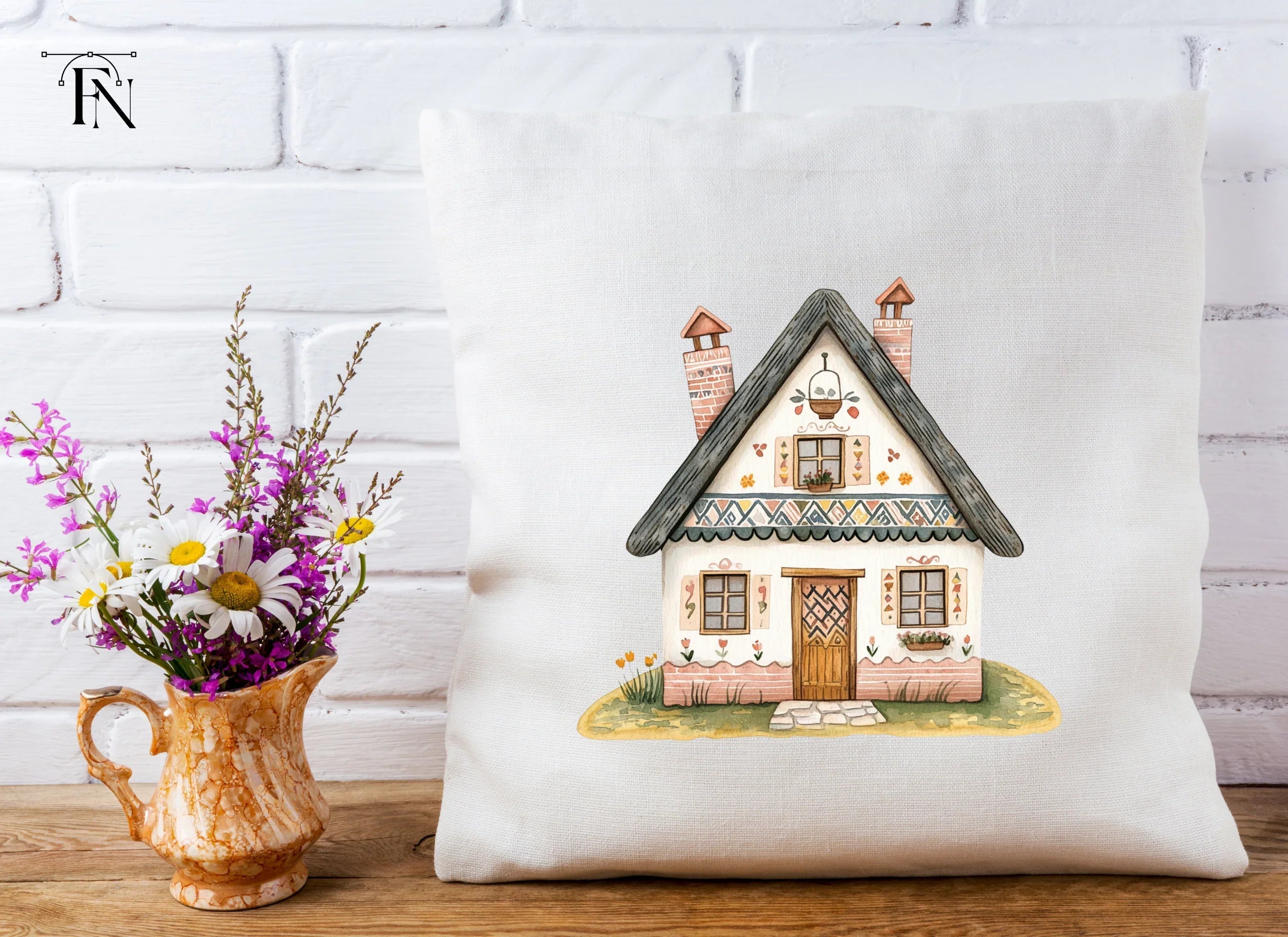 Charming Folk House Clipart Bundle
