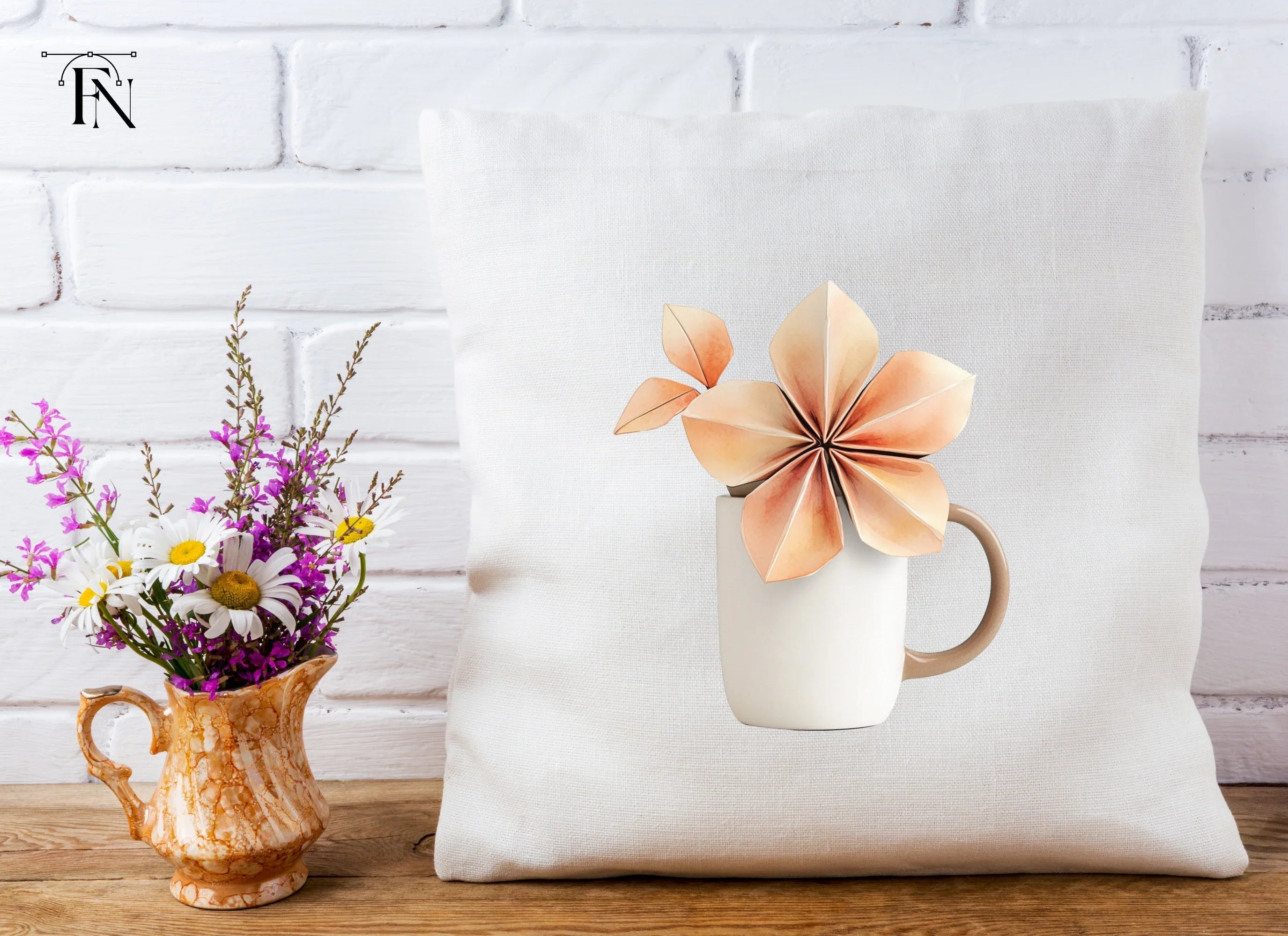 Origami Flower Clipart Bundle