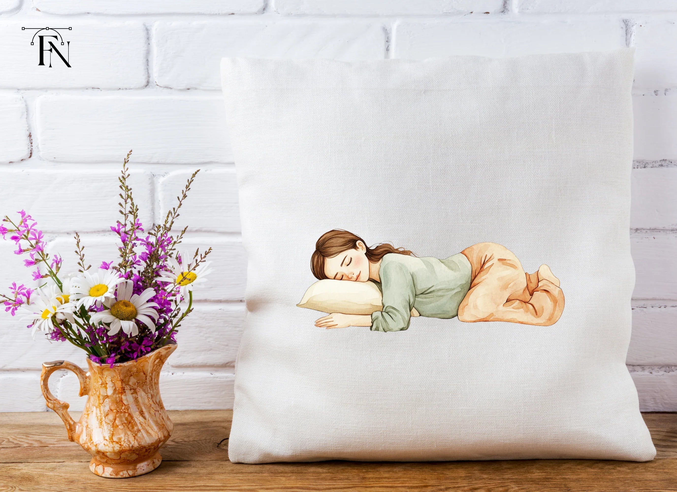 Sleeping Woman Clipart Bundle