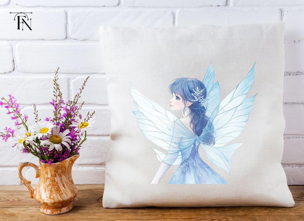 Winter Fairy Blue Dress Clipart Bundle