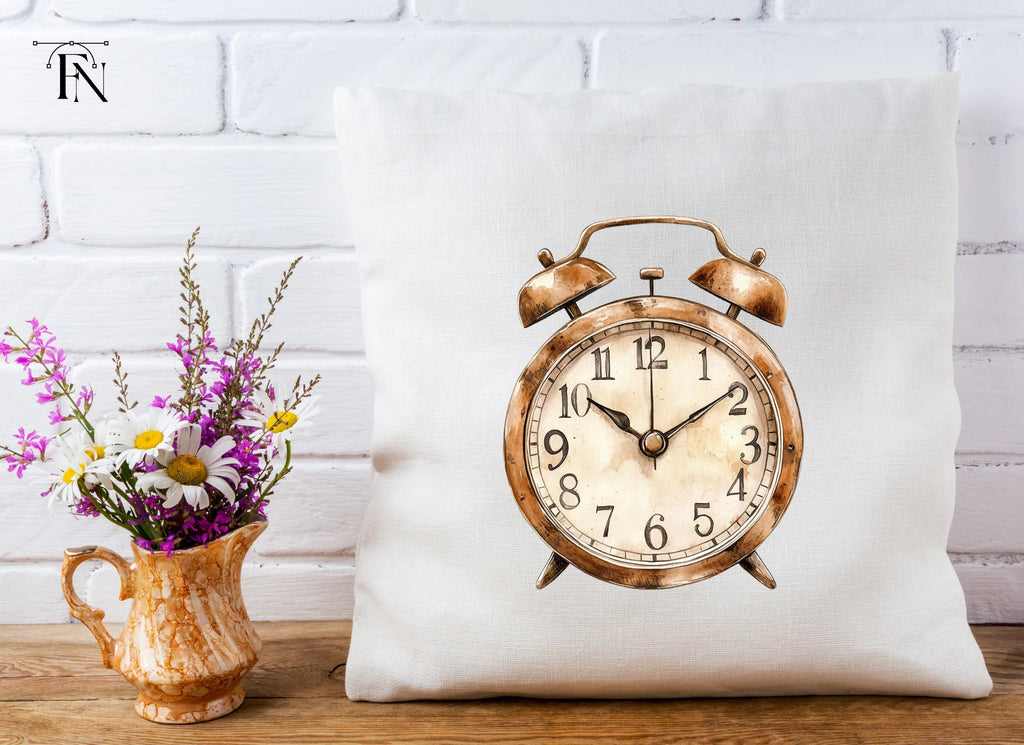 Vintage Alarm Clock Clipart Bundle