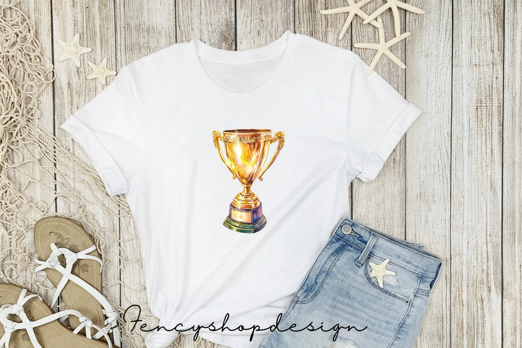 Golden Trophy Clipart Bundle