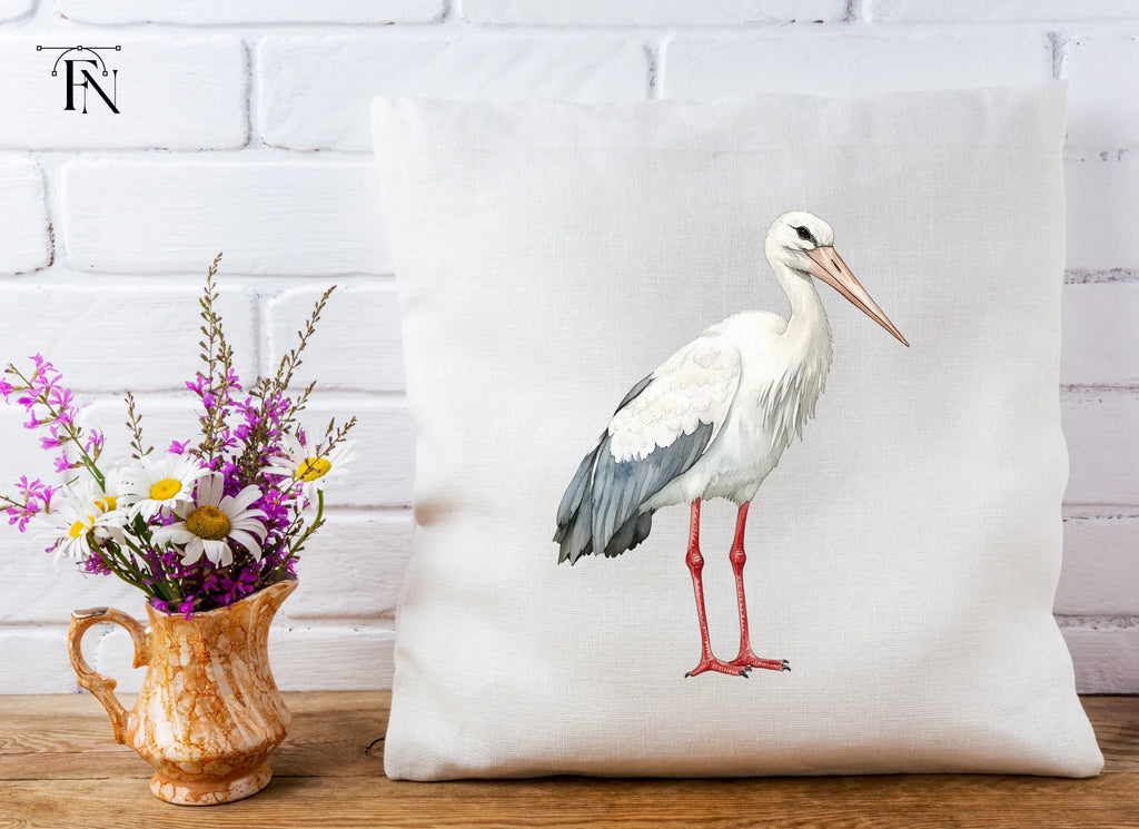 Elegant Stork Pair Clipart Bundle