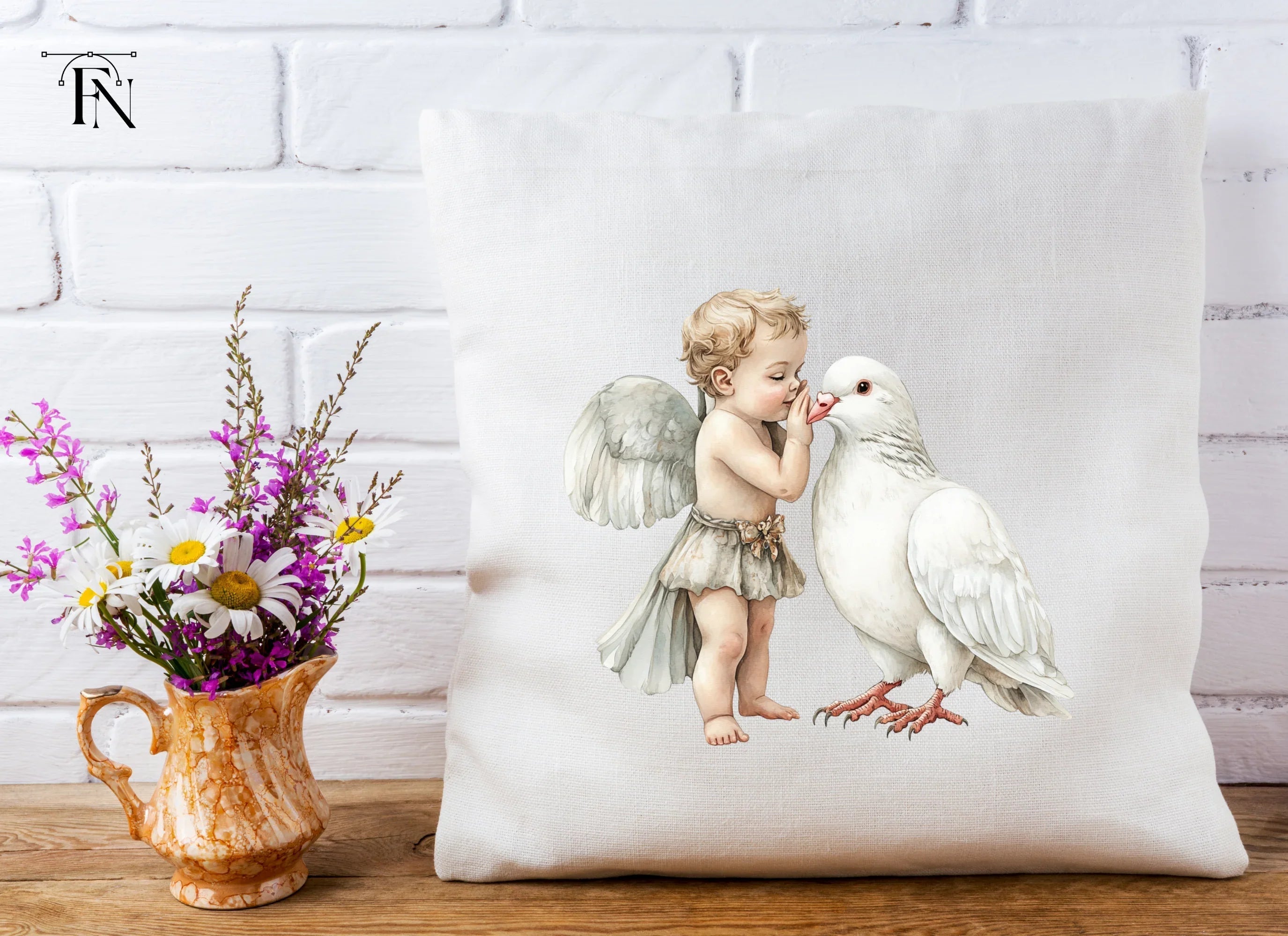 Cute Cherubs and Doves Clipart Bundle