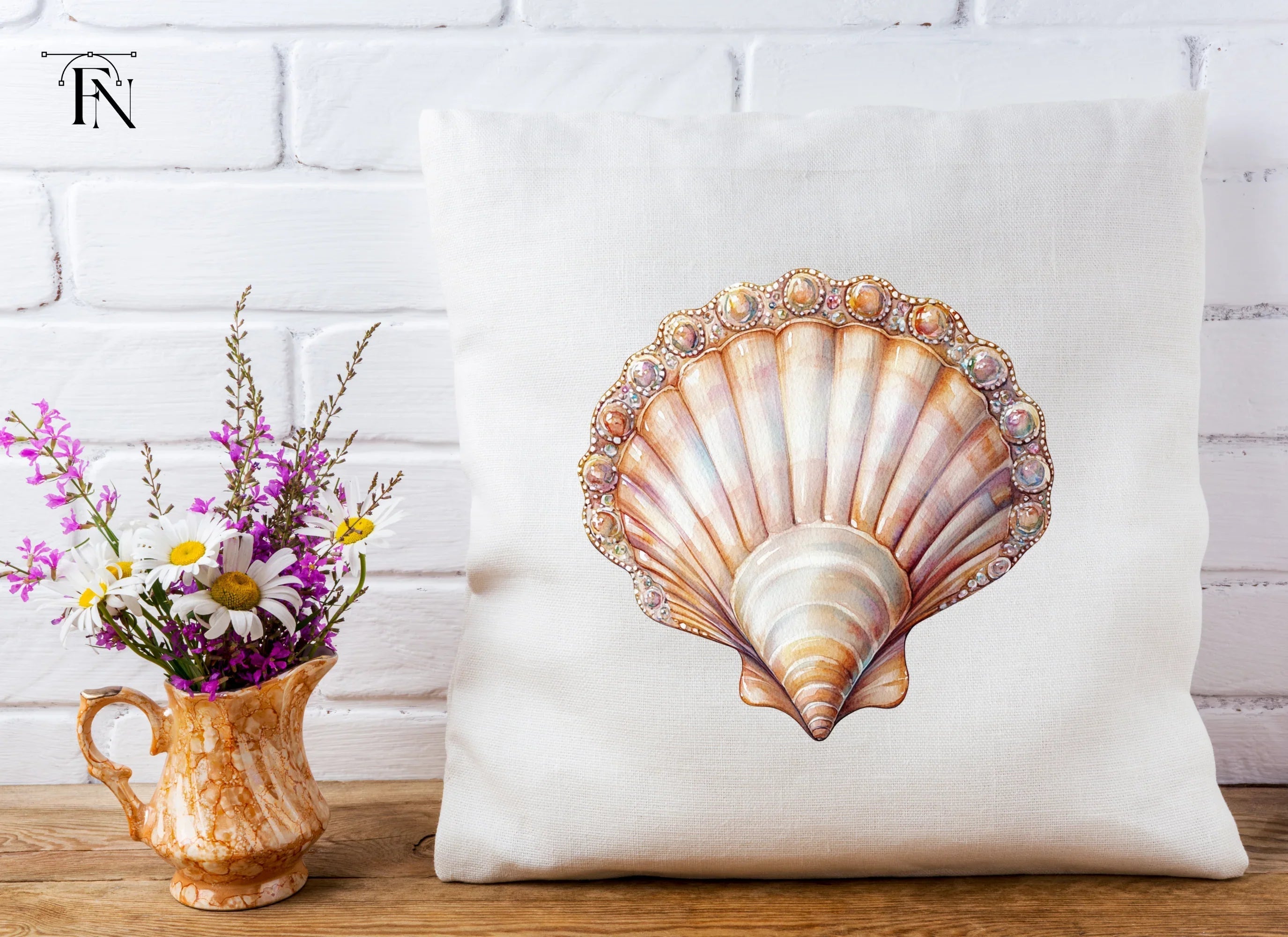 Elegant Seashell Jewels Clipart Bundle