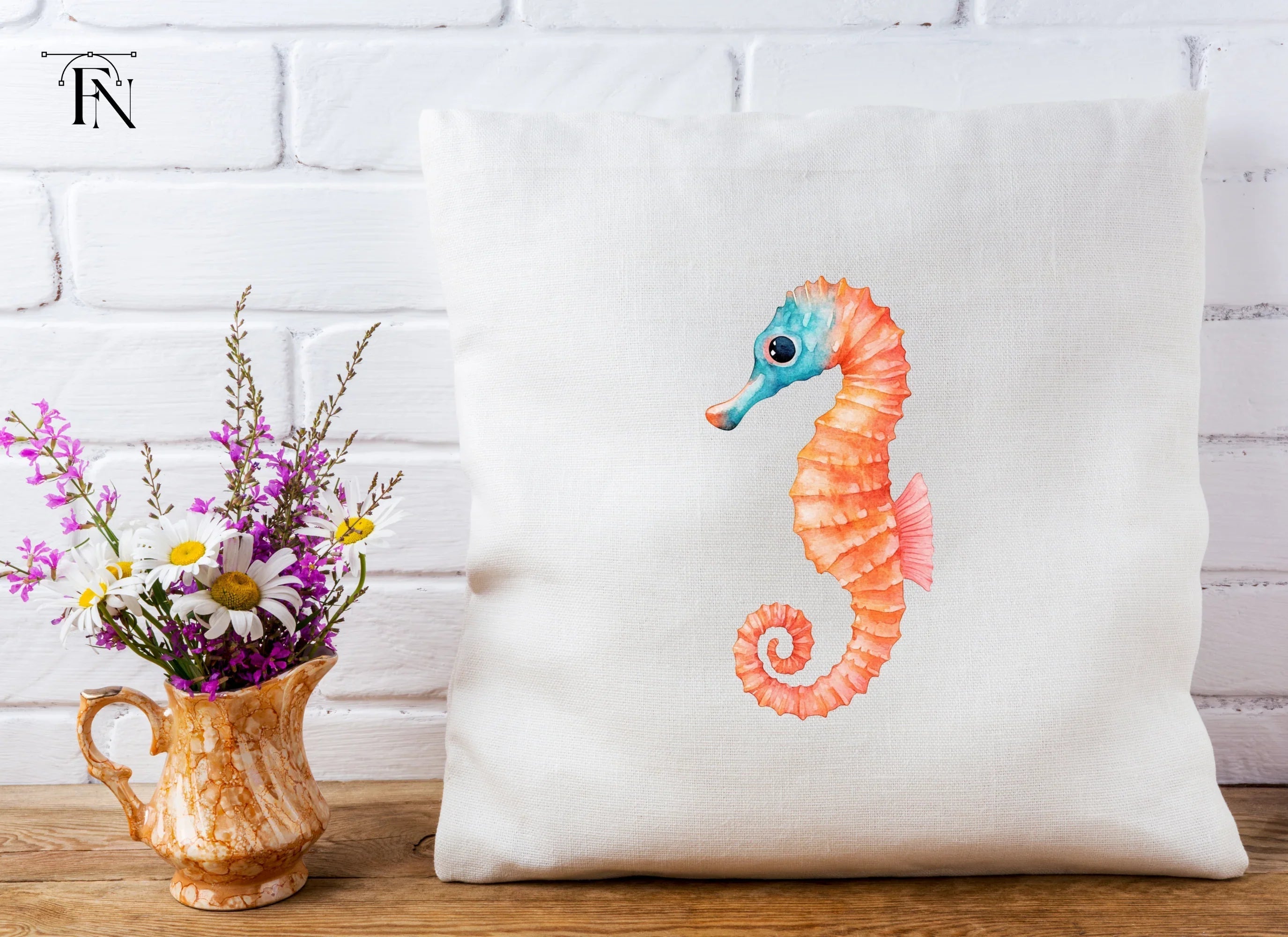 Vibrant Seahorse Clipart Bundle