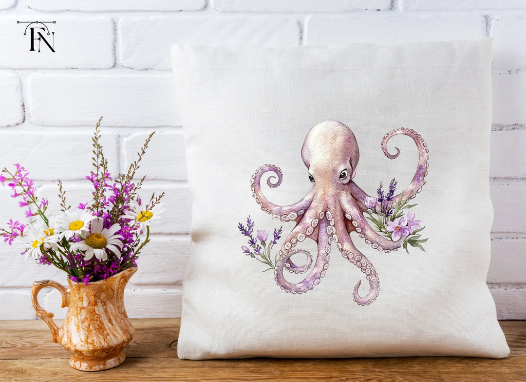 Floral Octopus Clipart Bundle