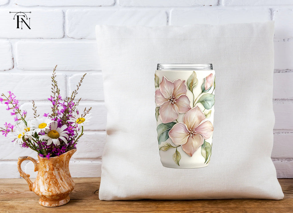 Elegant Floral Tumbler Clipart Bundle