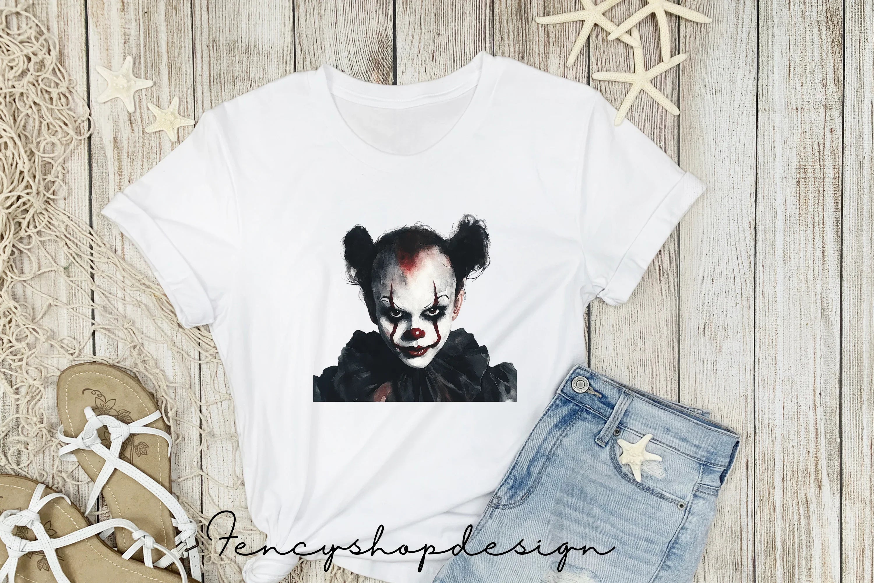 Creepy Clown Clipart Bundle