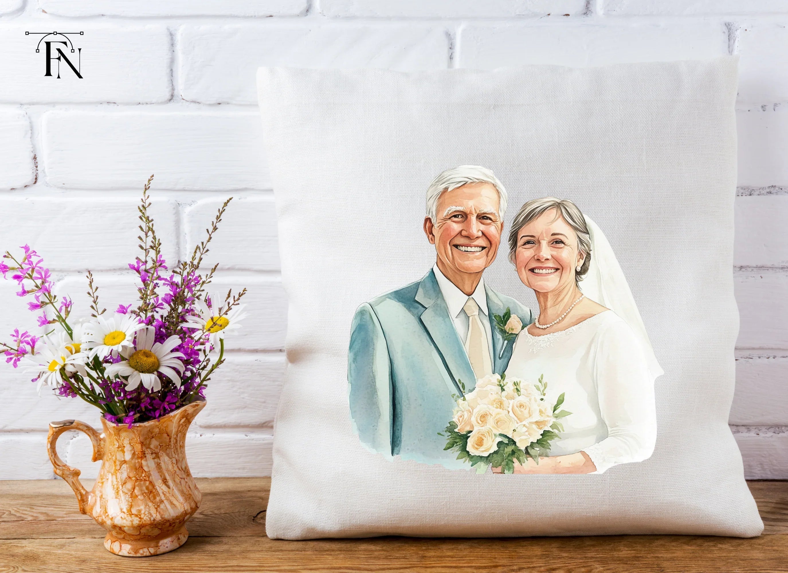 Elderly Couple Wedding Clipart Bundle