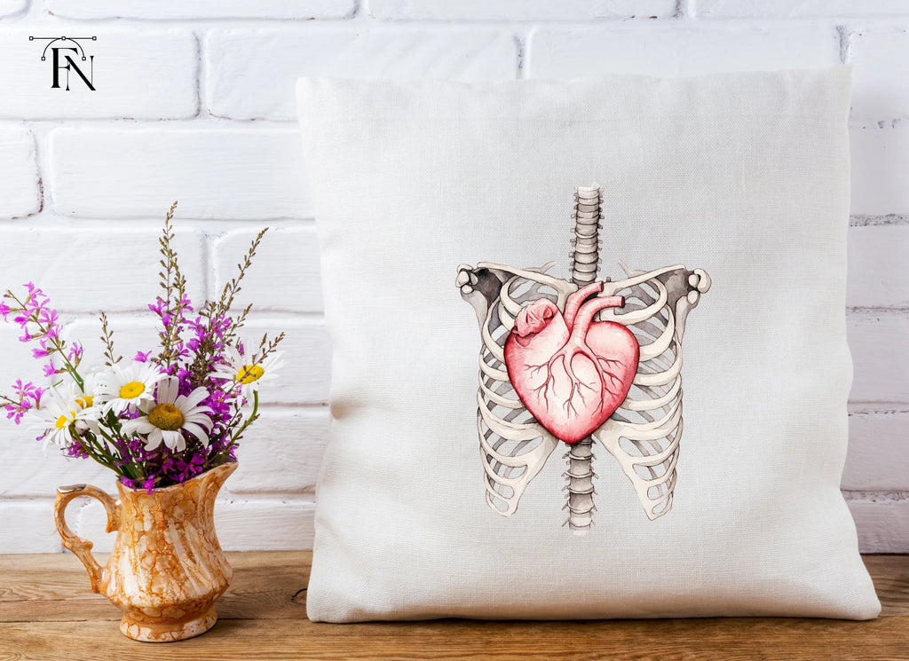 Anatomical Heart and Ribcage Clipart Bundle