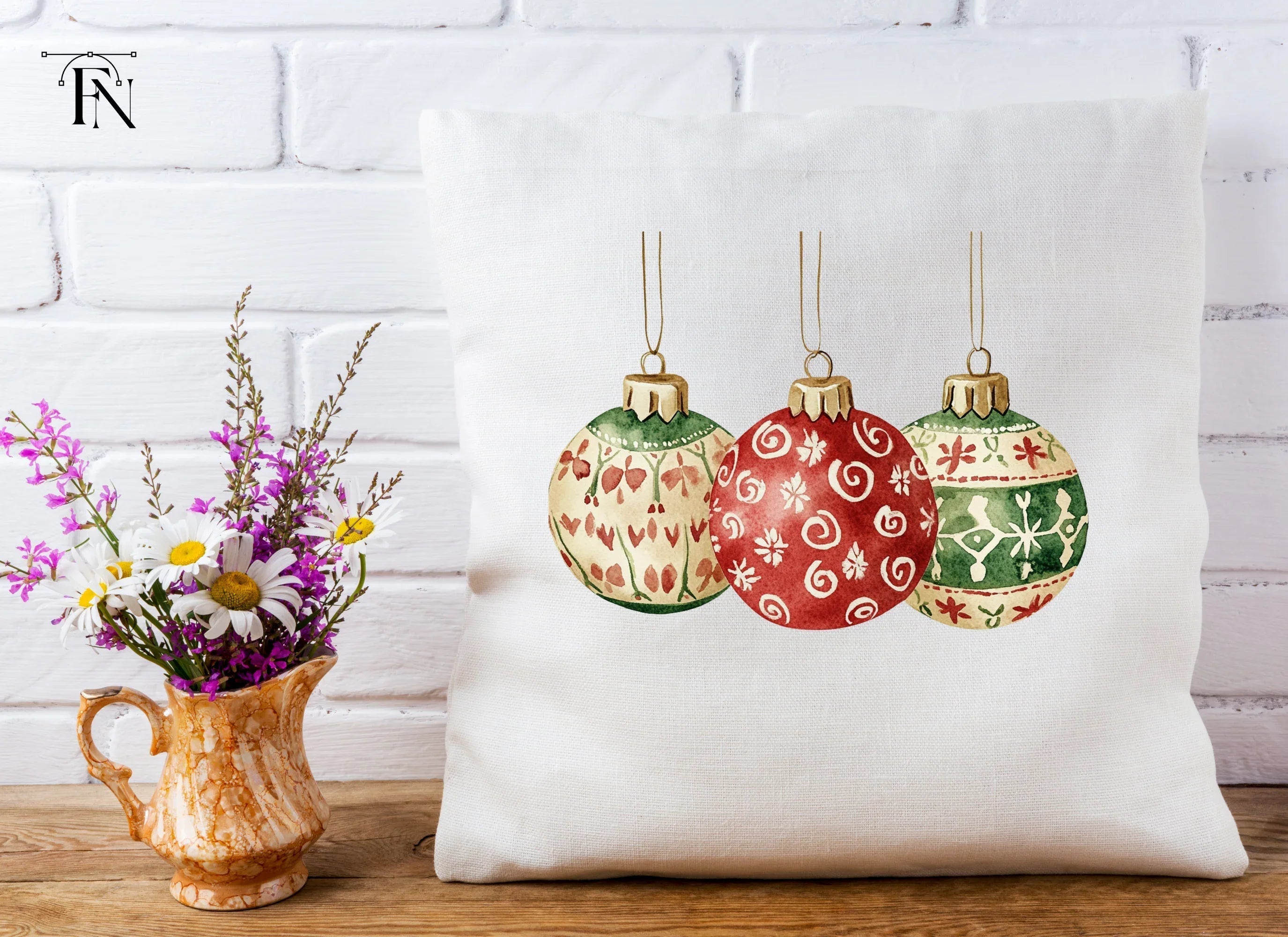 Christmas Ornaments Clipart Bundle