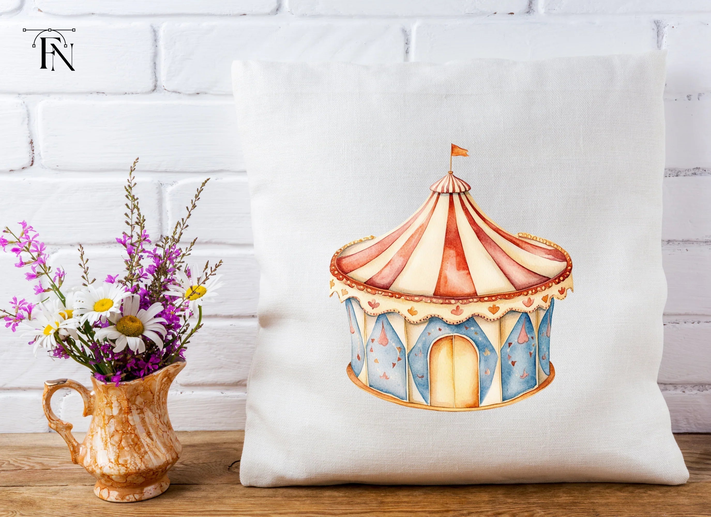 Whimsical Circus Tent Clipart Bundle
