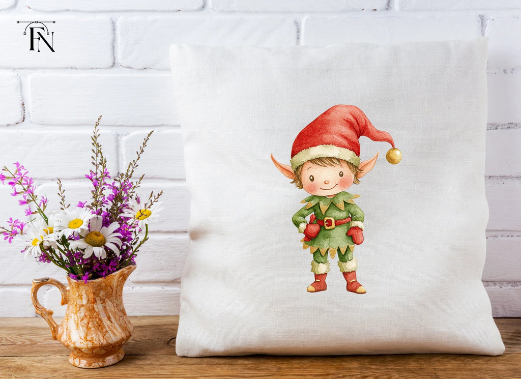 Cute Christmas Elves Clipart Bundle