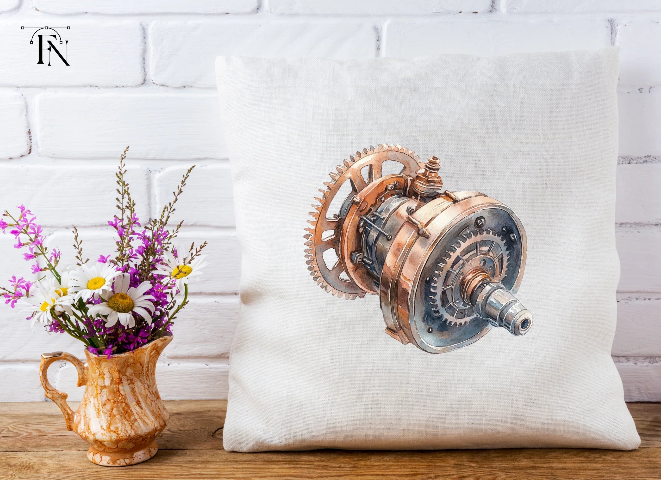 Steampunk Gear Mechanism Clipart Bundle