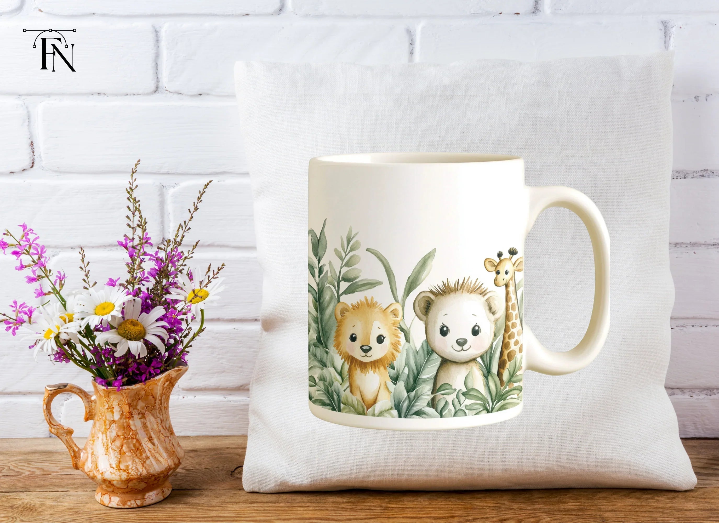 Cute Baby Safari Animals Clipart Bundle