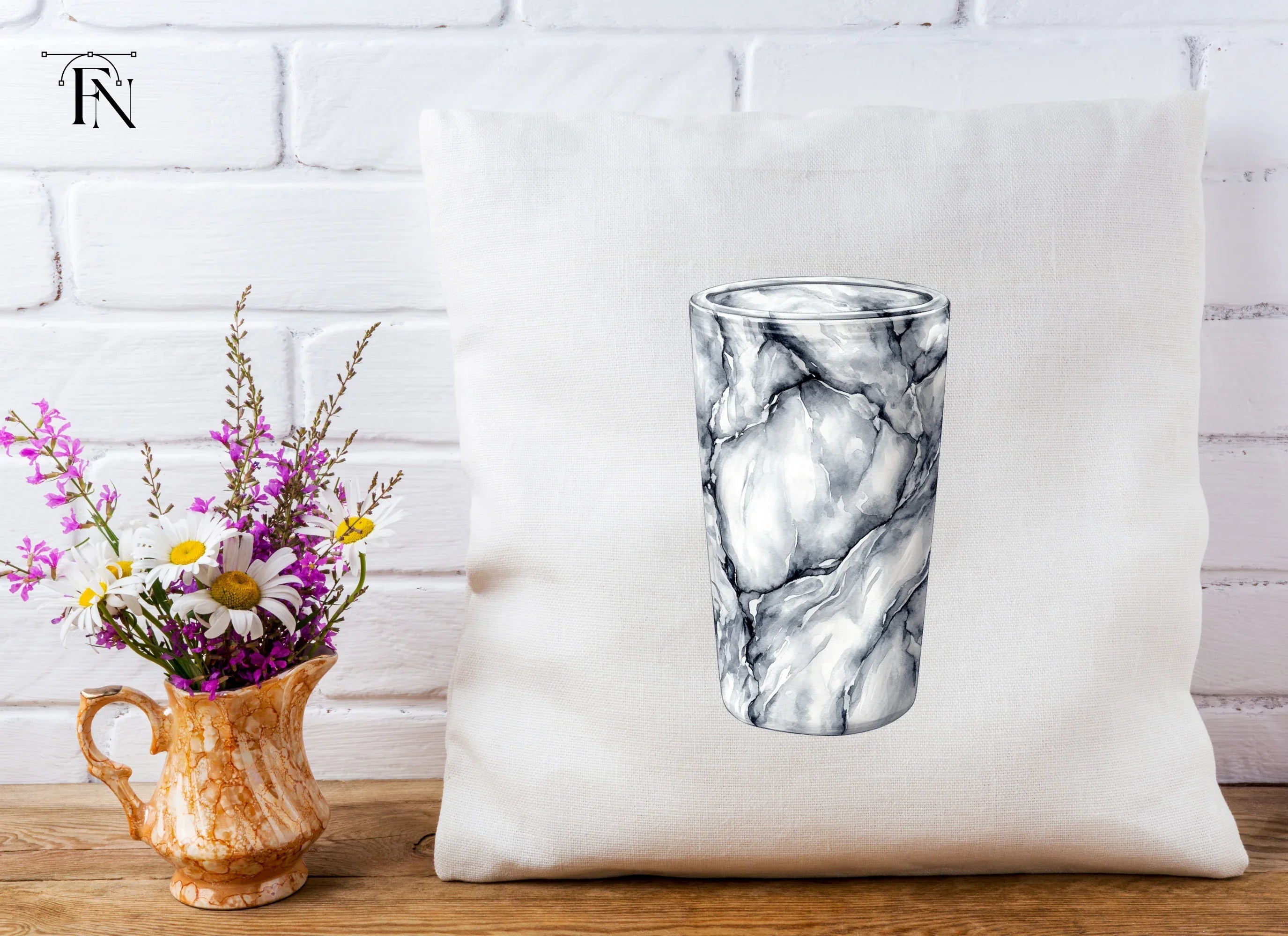 Elegant Marble Tumbler Clipart Bundle