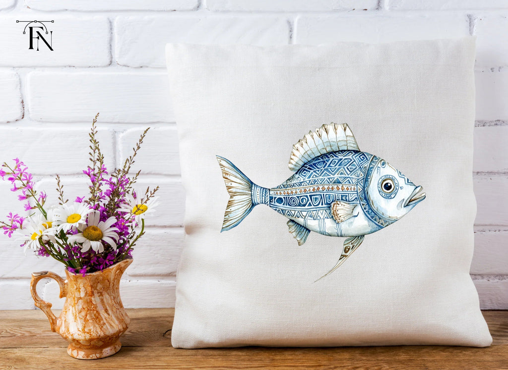 Decorative Blue Fish Clipart Bundle