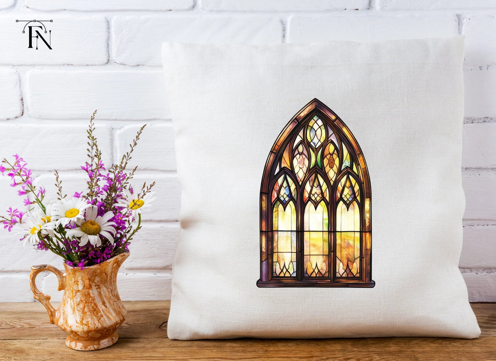 Stained Glass Church Window Clipart Bundle