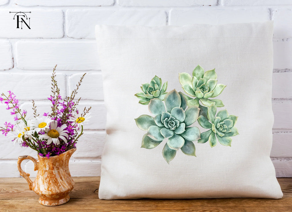 Lush Green Succulent Arrangement Clipart Bundle