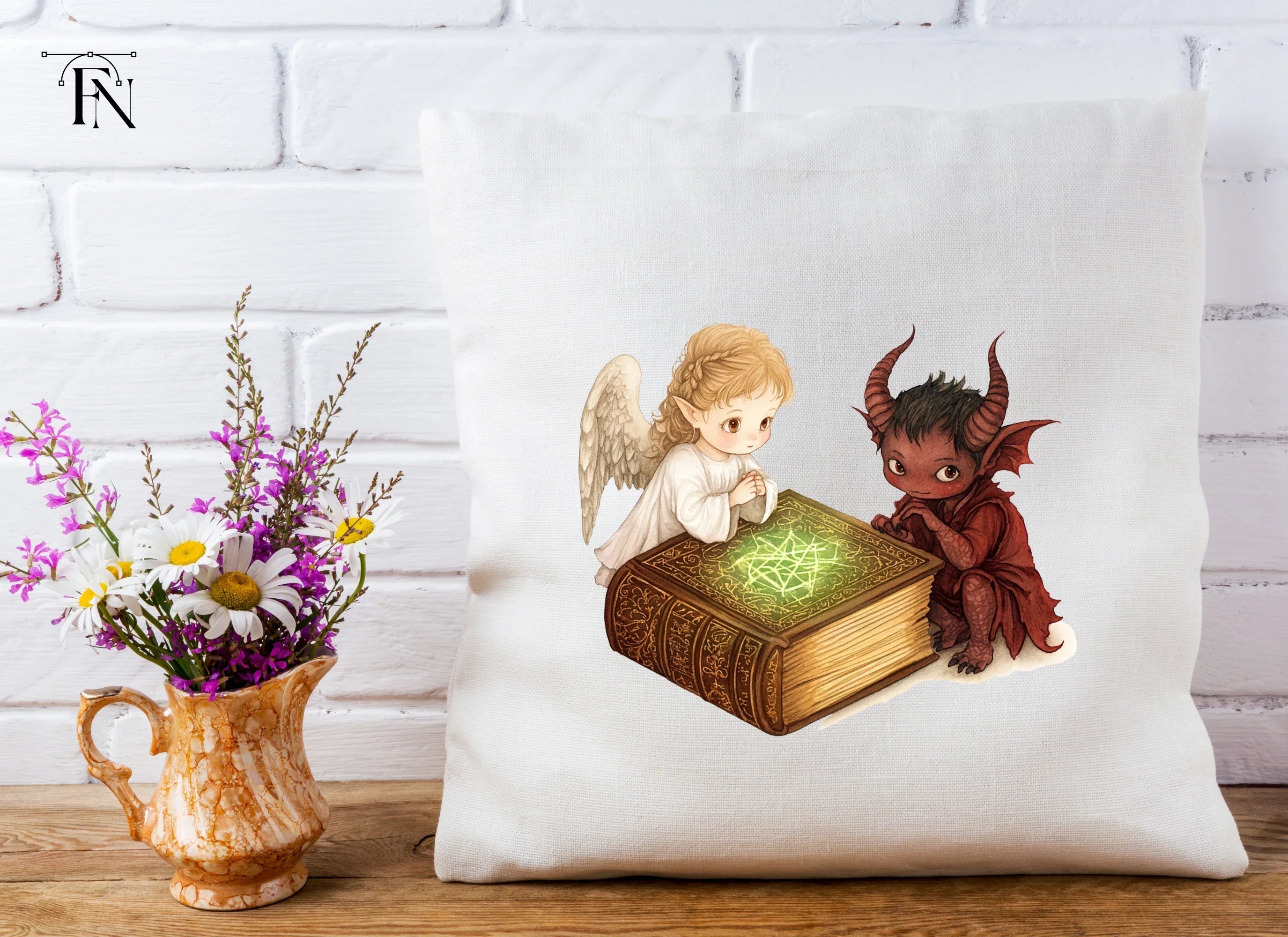 Angels and Devils Magic Books Clipart Bundle