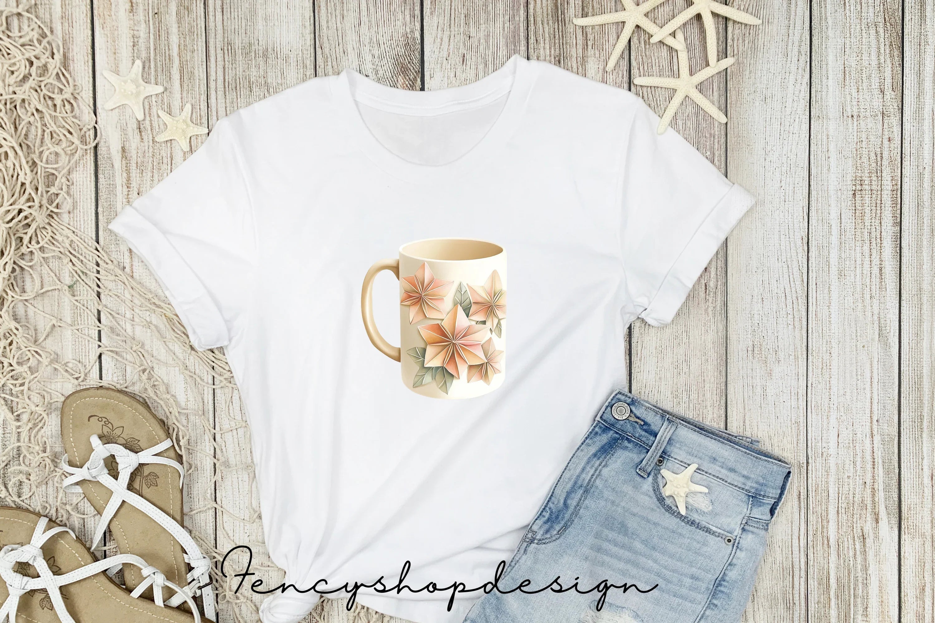 Floral Mugs Clipart Bundle