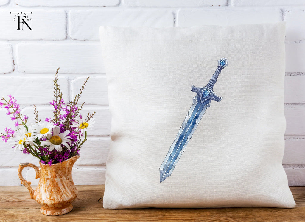 Fantasy Ice Sword Clipart Bundle